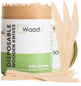biodegradable wooden knives