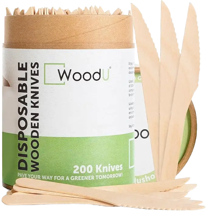 biodegradable wooden knives